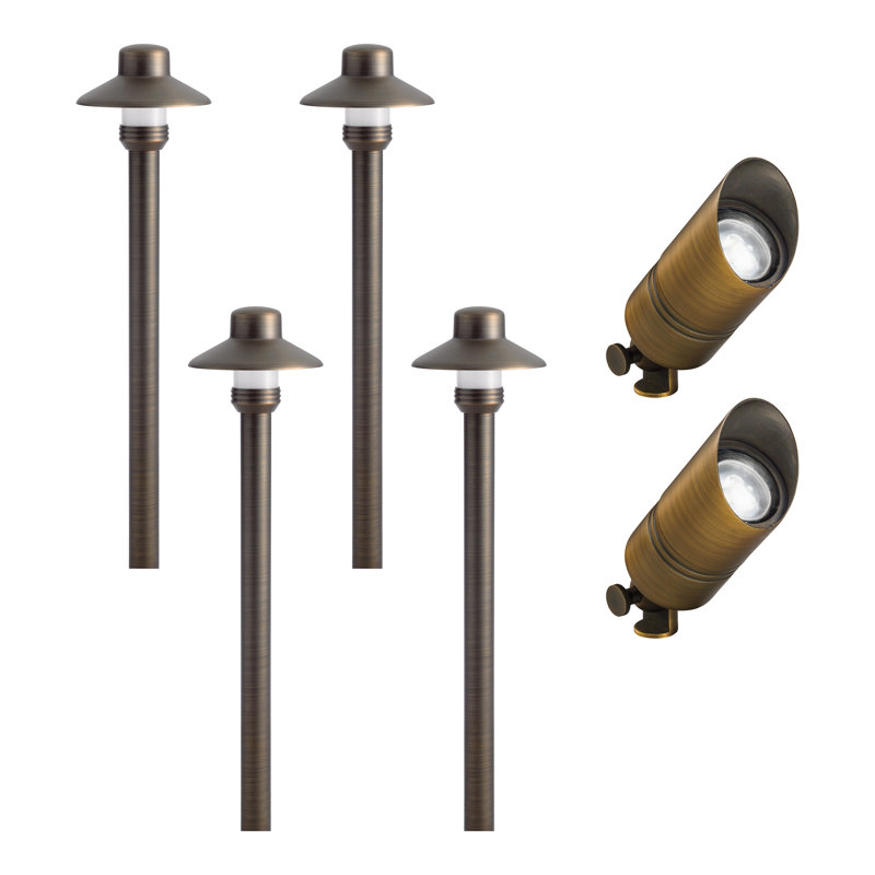 Kichler Centennial Brass Low Voltage Hardwired Configurable Landscape